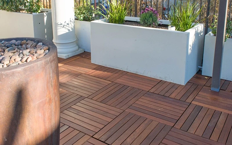 Aeroplast interlocking decking tiles